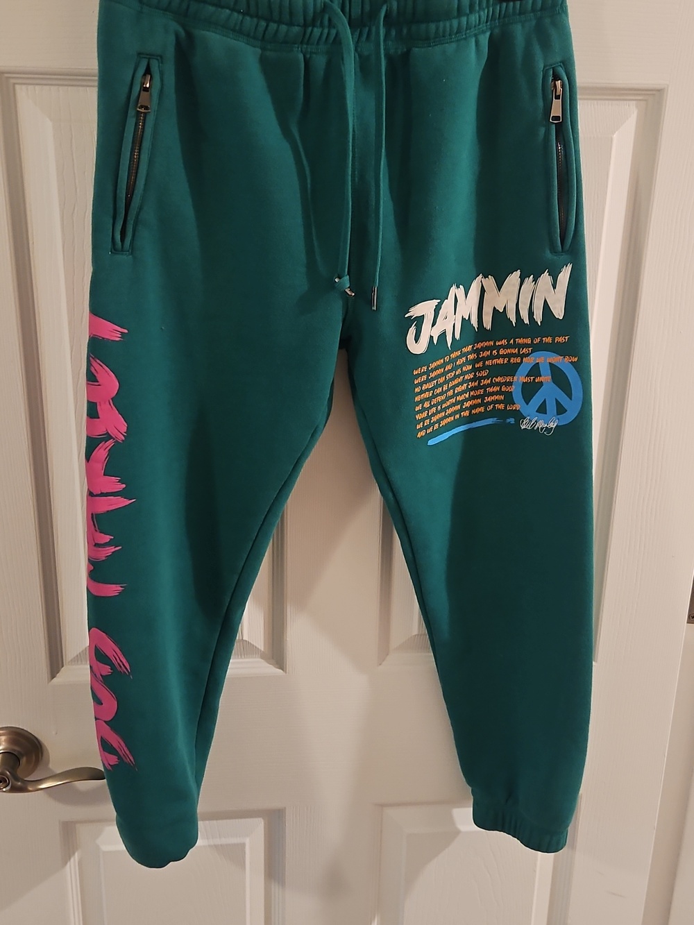 Teal Graphic Jogger Sweatpants - Unbranded